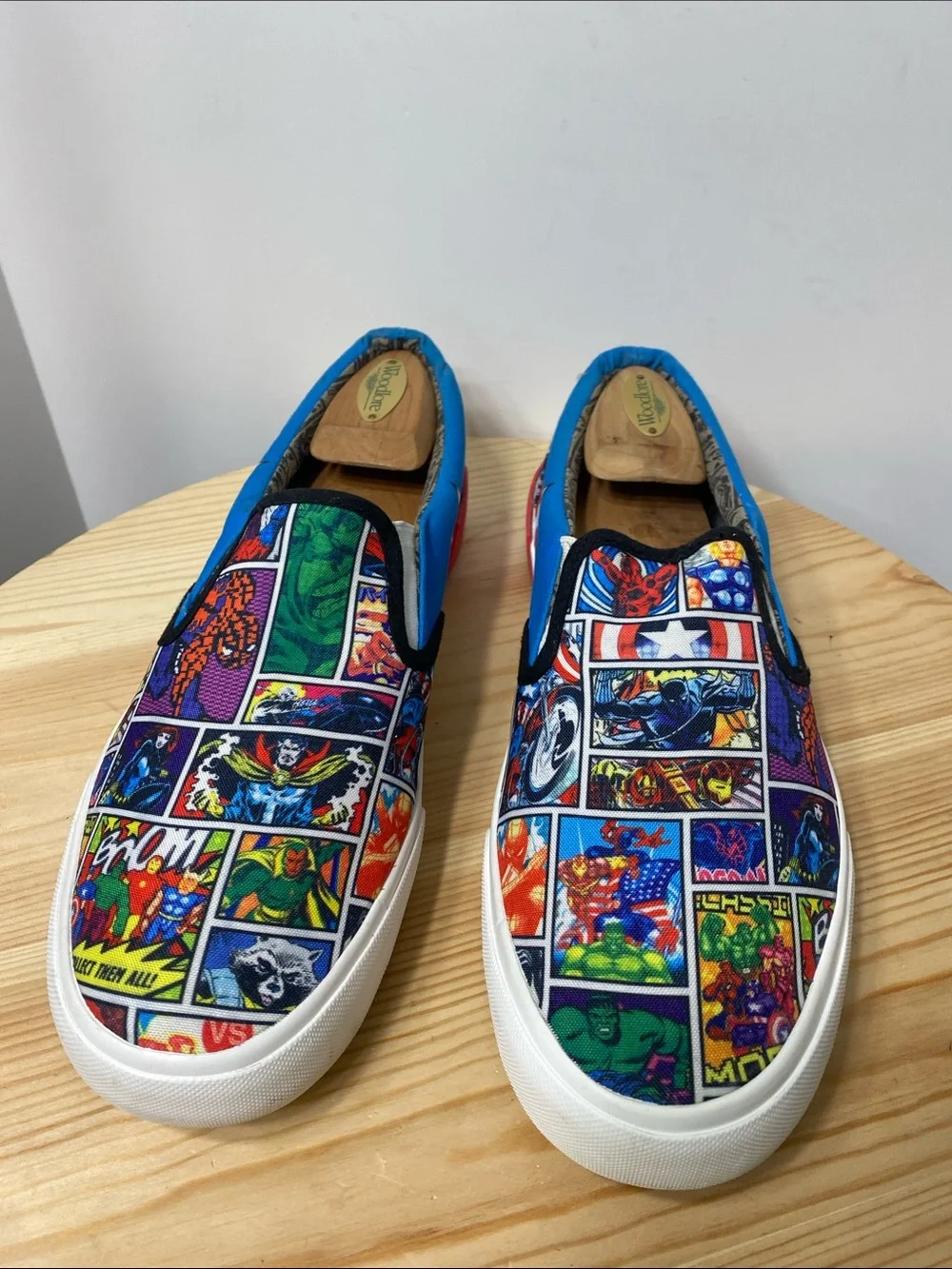 Ground Up Marvel Comics Graphic Print Unisex Slip On Sneakers Men’s Size 11.5